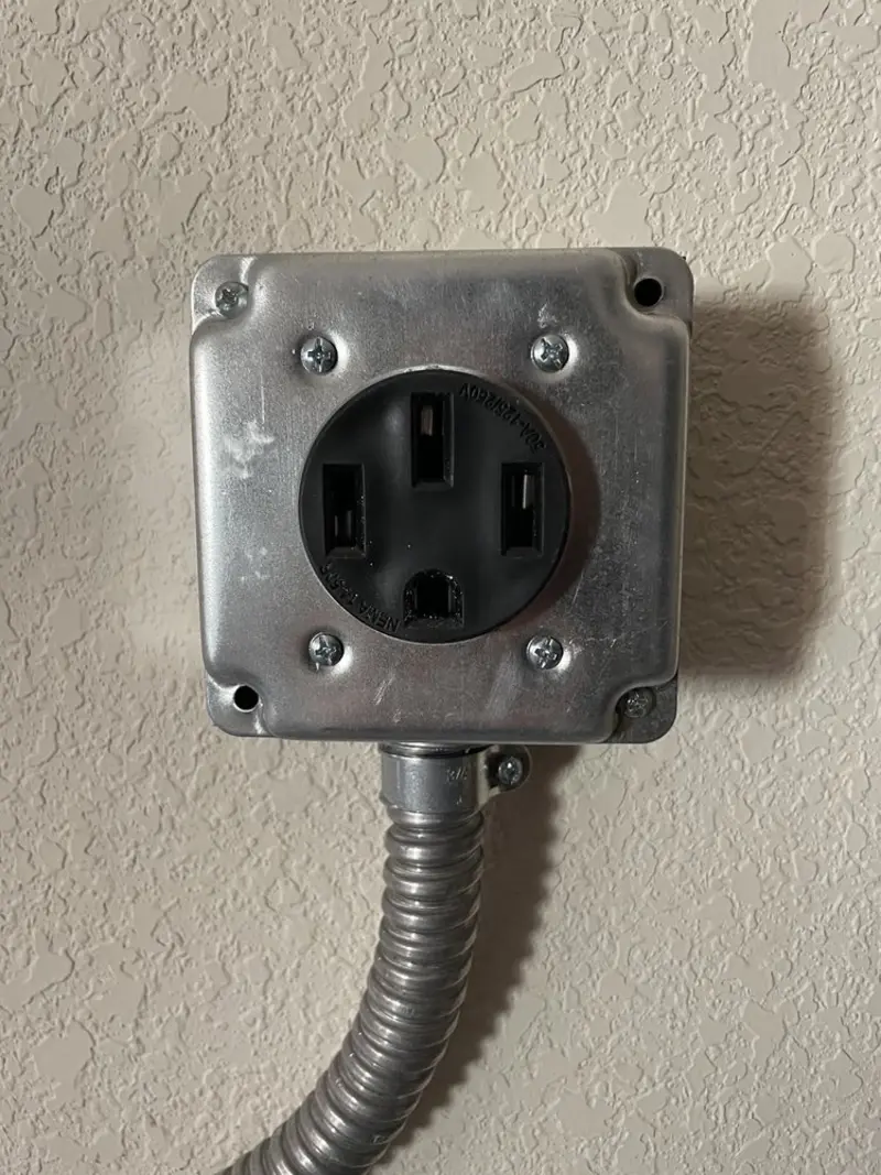 NEMA 14-50 outlet installed for Smart Home Electrical in Berwick